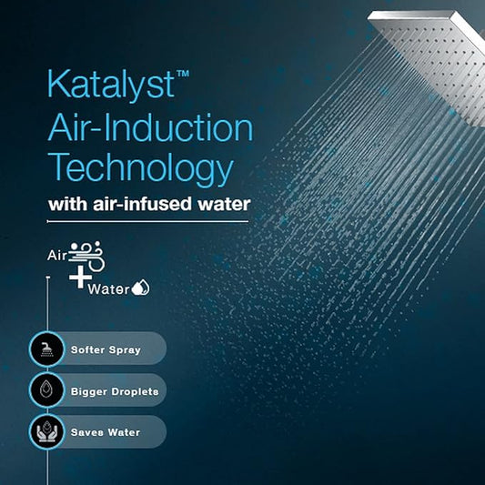 Kohler 73199IN-CP ABS 199MM Showerhead, Silver, Polished Chrome Finish