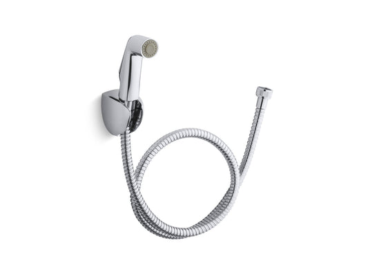 Kohler Deco Health Faucet 12927IN-CP for Toilet with Flexible Metal Hose and Holder | Polished Chrome
